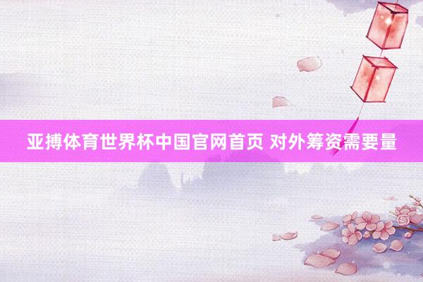 亚搏体育世界杯中国官网首页 对外筹资需要量