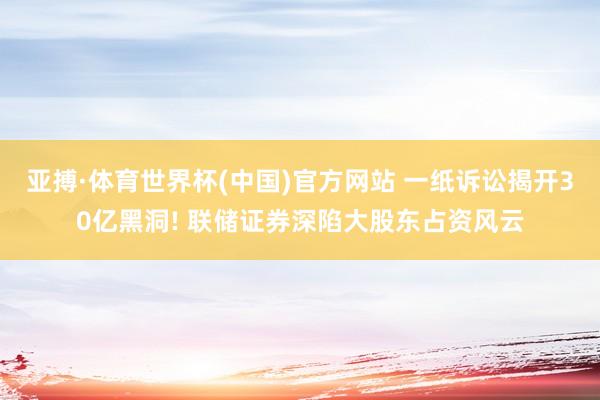 亚搏·体育世界杯(中国)官方网站 一纸诉讼揭开30亿黑洞! 联储证券深陷大股东占资风云