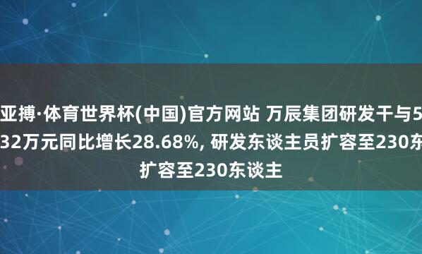 亚搏·体育世界杯(中国)官方网站 万辰集团研发干与5433.32万元同比增长28.68%, 研发东谈主员扩容至230东谈主