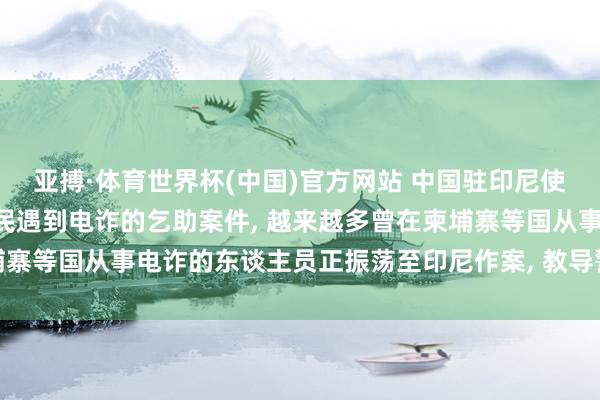 亚搏·体育世界杯(中国)官方网站 中国驻印尼使领馆: 接到多起中国公民遇到电诈的乞助案件, 越来越多曾在柬埔寨等国从事电诈的东谈主员正振荡至印尼作案, 教导警惕万般骗取陷坑
