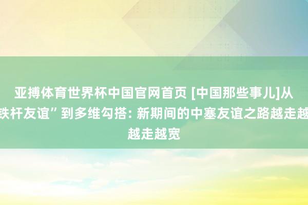 亚搏体育世界杯中国官网首页 [中国那些事儿]从“铁杆友谊”到多维勾搭: 新期间的中塞友谊之路越走越宽