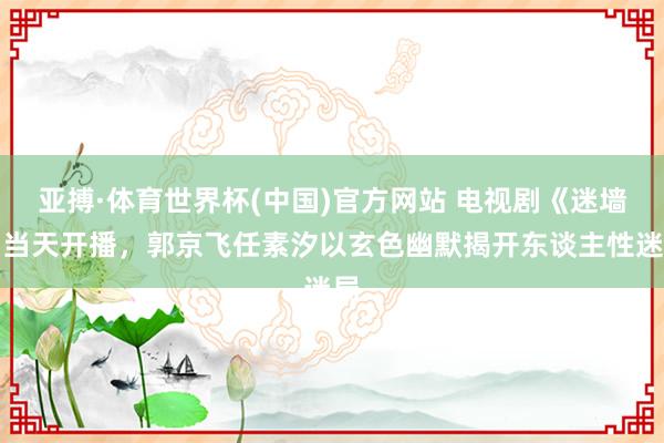 亚搏·体育世界杯(中国)官方网站 电视剧《迷墙》当天开播，郭京飞任素汐以玄色幽默揭开东谈主性迷局