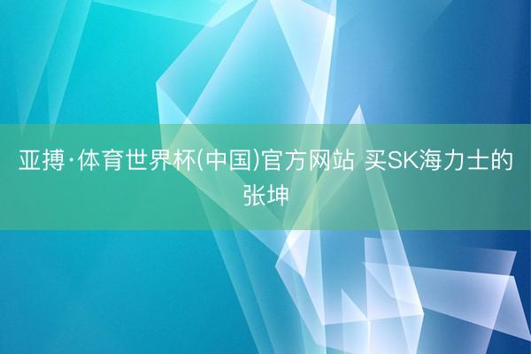 亚搏·体育世界杯(中国)官方网站 买SK海力士的张坤